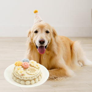 【送料無料】愛犬用 アニバーサリーケーキ フラワーセットD